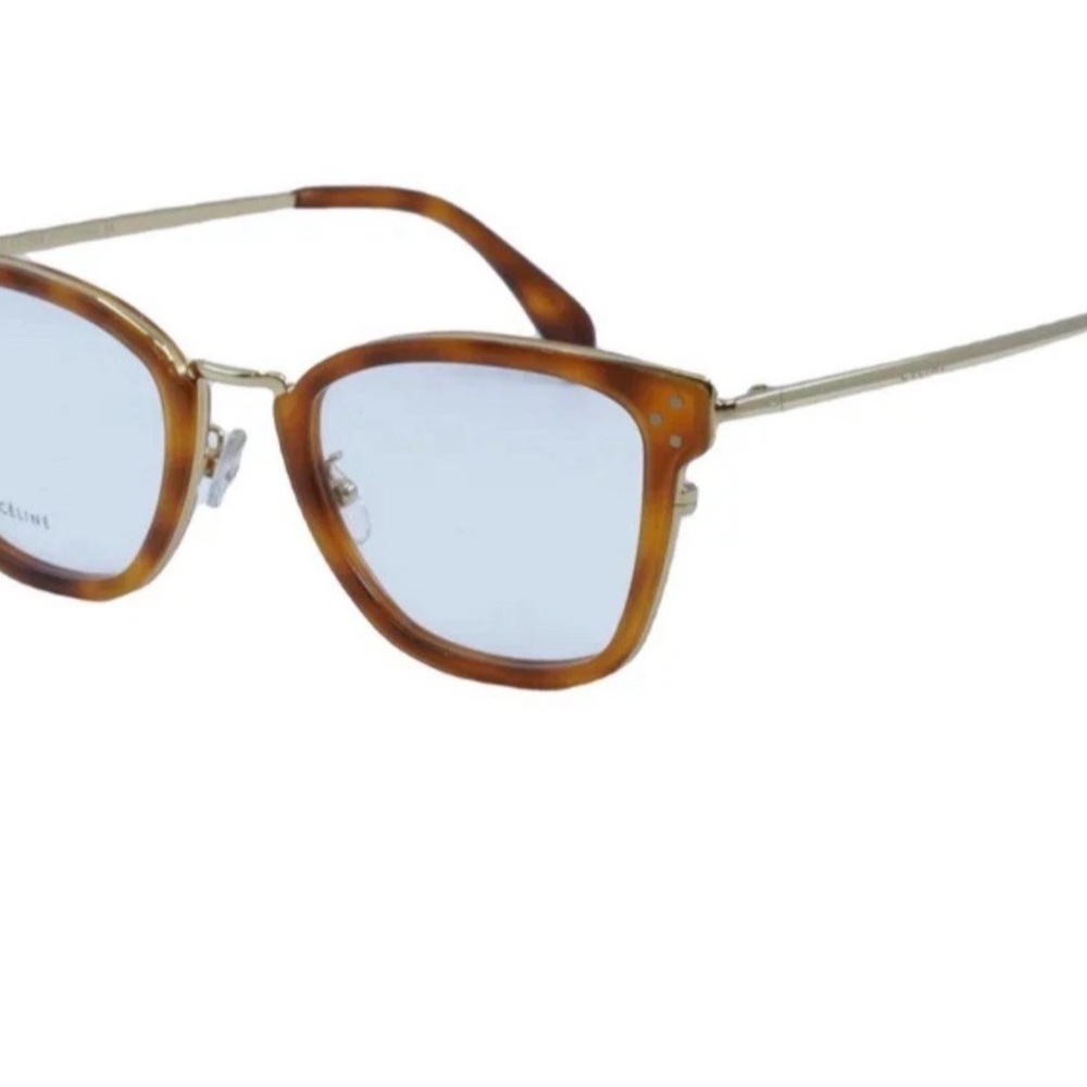 Celine Brown Tortoiseshell Glasses with Double-Bridge Design